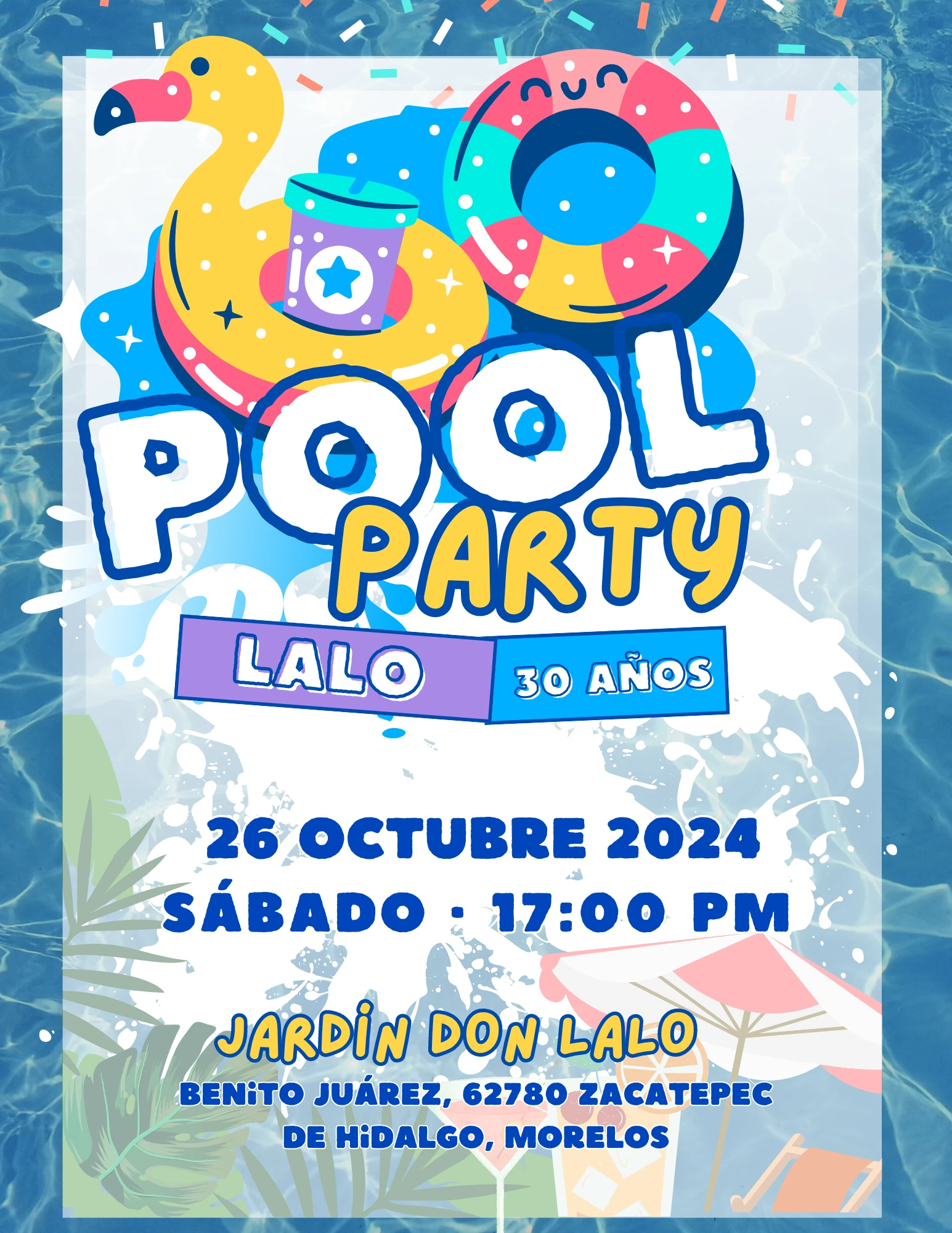 Imagen de la invitacion a la fiesta de Lalo